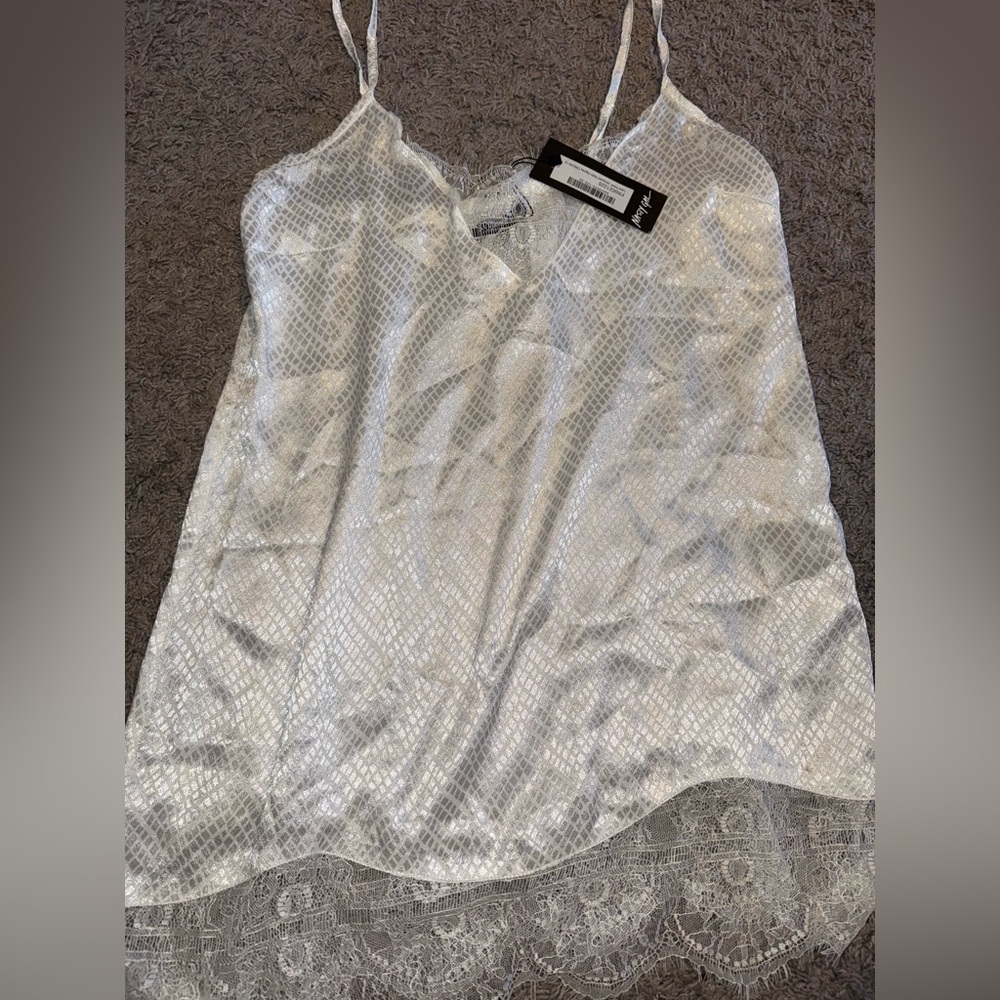 Nasty Gal White sleep lace gown size 8 new with tags NWT womens intimate